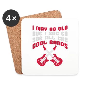 I may be old - Coasters (set of 4) - white - Front