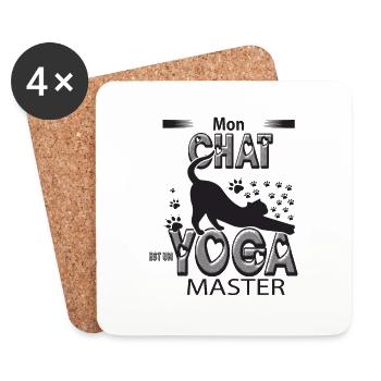 YOGA MASTER - Dessous de verre (lot de 4) - blanc - Devant