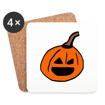 Halloween Pumpkin - Coasters (set of 4) - white - Front