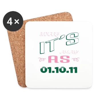 and free wifi equestrian present birthday present - Untersetzer (4er-Set) - Weiß - Vorne