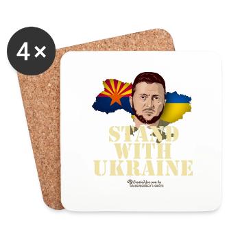 Ukraine Arizona - Dessous de verre (lot de 4) - blanc - Devant