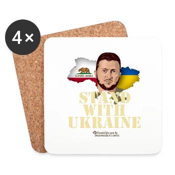 Ukraine Kalifornien Selenskyj - Untersetzer (4er-Set) - Weiß - Vorne