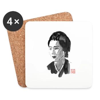 geisher lover - Dessous de verre (lot de 4) - blanc - Devant