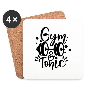 Gym Tonic - Untersetzer (4er-Set) - Weiß - Vorne