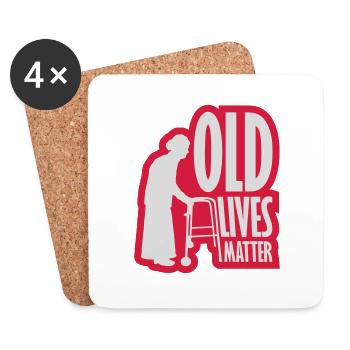 old lives matter Zitat - Untersetzer (4er-Set) - Weiß - Vorne