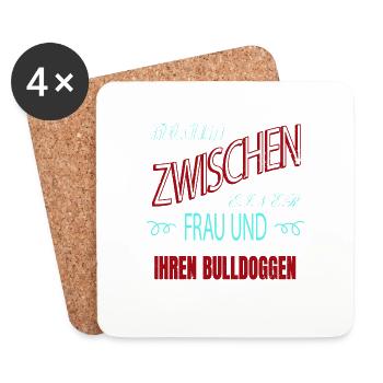 geburtstag dogge geburtstagsgeschenk spruch zitat - Untersetzer (4er-Set) - Weiß - Vorne