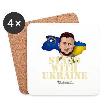 Ukraine Nevada Zelenskyj - Coasters (set of 4) - white - Front