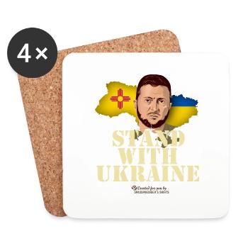 Ukraine New Mexico - Coasters (set of 4) - white - Front