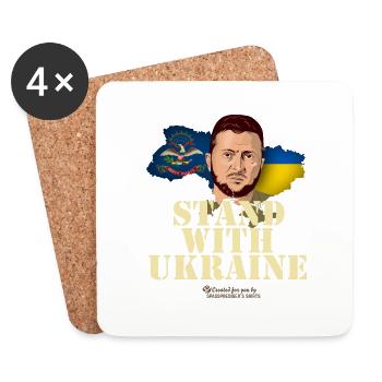 Ukraine North Dakota - Untersetzer (4er-Set) - Weiß - Vorne