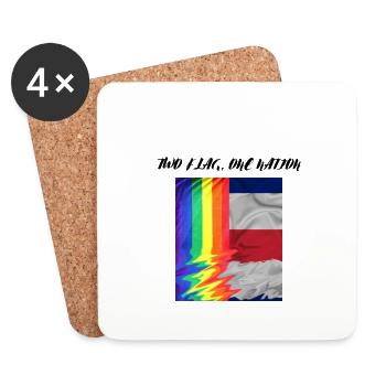 TWO FLAG ONE NATION LGBTQ x FRANCE - Dessous de verre (lot de 4) - blanc - Devant