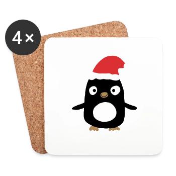 Ami pingouin - Dessous de verre (lot de 4) - blanc - Devant