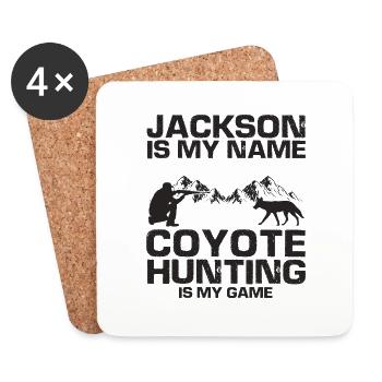 Coyote Hunter Design for Coyote Hunting - Coasters (set of 4) - white - Front