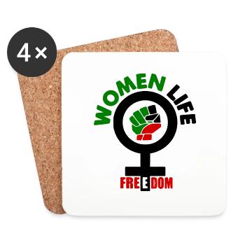 Women life freedom - Untersetzer (4er-Set) - Weiß - Vorne