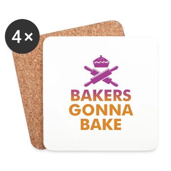 BAKERS SKIRT BAKE V2 - Dessous de verre (lot de 4) - blanc - Devant