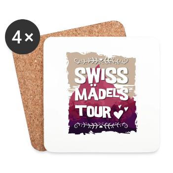Swiss Mädels Tour - Untersetzer (4er-Set) - Weiß - Vorne