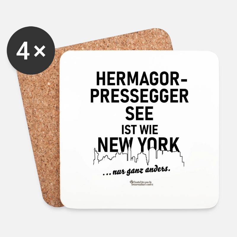 Hermagor-Pressegger See - Untersetzer (4er-Set) - Weiß