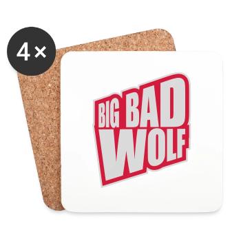 big bad wolf quote - Coasters (set of 4) - white - Front