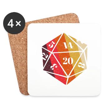 RPG rpg tabletop roleplaying games gamer role-play - Coasters (set of 4) - white - Front