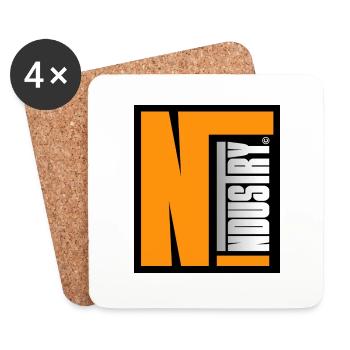NERD INDUSTRY NOIR - Coasters (set of 4) - white - Front