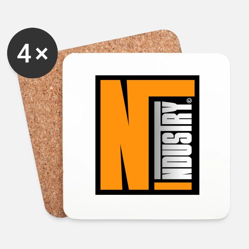 NERD-INDUSTRIE NOIR - Untersetzer (4er-Set) - Weiß