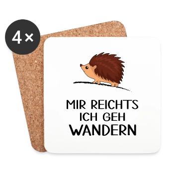 Wandern Wanderstock servus alpin Bergwandern - Untersetzer (4er-Set) - Weiß - Vorne