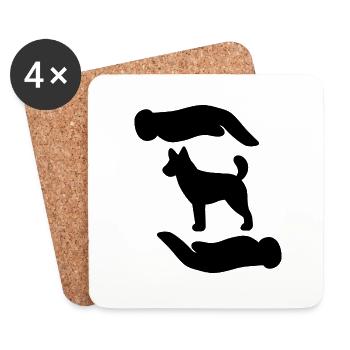 Hund Dog - Coasters (set of 4) - white - Front