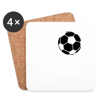Football - Dessous de verre (lot de 4) - blanc - Devant