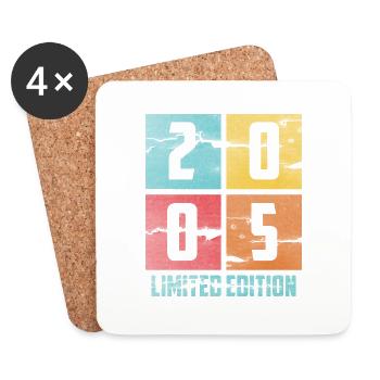 Édition Limitée 2005 18e anniversaire en 2023 Retro - Dessous de verre (lot de 4) - blanc - Devant