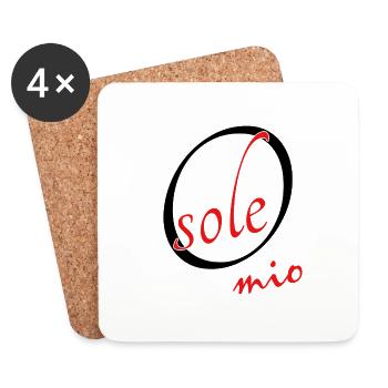 O sole mio - Untersetzer (4er-Set) - Weiß - Vorne