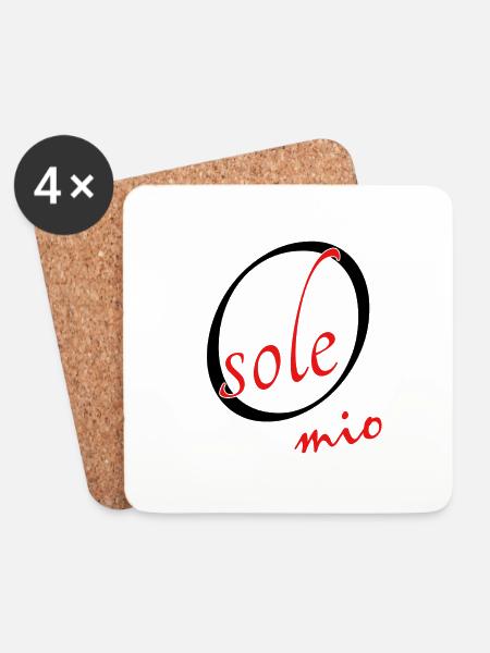 O sole mio - Untersetzer (4er-Set) - Weiß