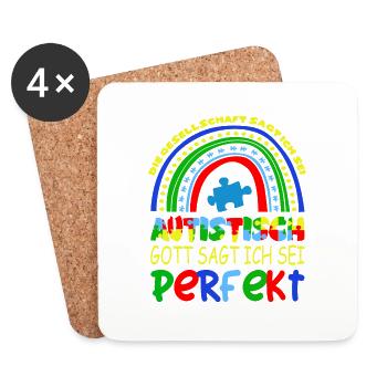 Autistic - Coasters (set of 4) - white - Front