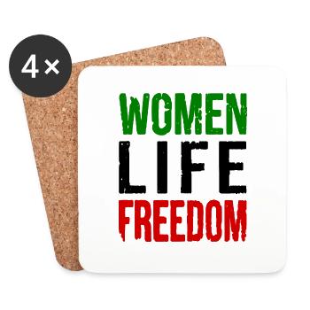 Women life freedom - Untersetzer (4er-Set) - Weiß - Vorne