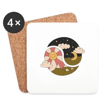 Natures Secret Is Patience Retro Nature Designs - Untersetzer (4er-Set) - Weiß - Vorne