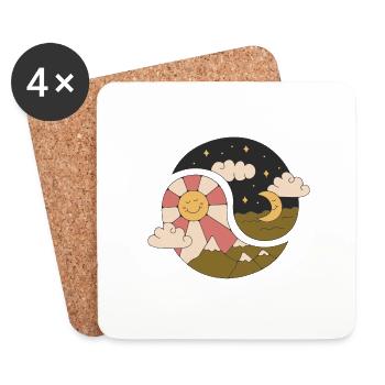 Take The Time To Enjoy Nature Retro Nature Designs - Coasters (set of 4) - white - Front