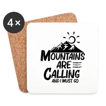 Voyage d’aventure Randonnée Montagne - Dessous de verre (lot de 4) - blanc - Devant