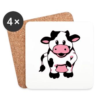 Sigma la vache heureuse - Dessous de verre (lot de 4) - blanc - Devant