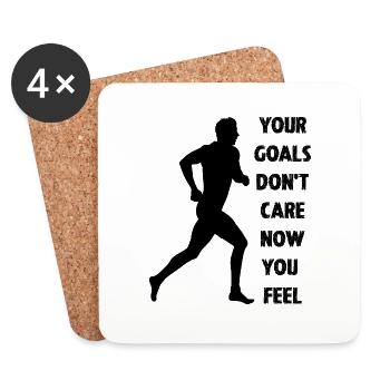 Marathon Triathlon Running Jogging Biking Cycling - Coasters (set of 4) - white - Front