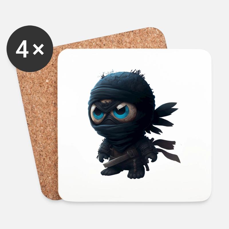 Ninja - Untersetzer (4er-Set) - Weiß