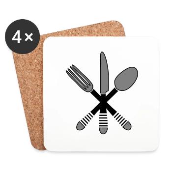 Cooking cutlery 2 - Coasters (set of 4) - white - Front