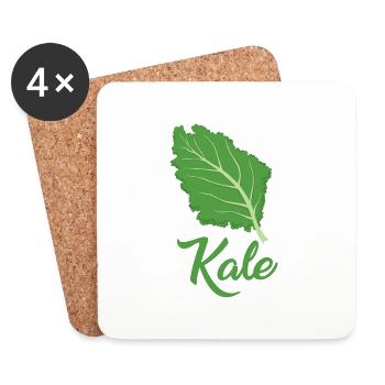 Great kale lover design - Coasters (set of 4) - white - Front