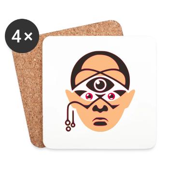 The man with the third eye - Coasters (set of 4) - white - Front