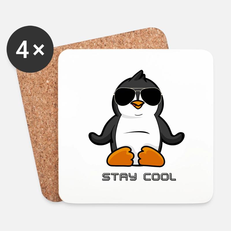 STAY COOL 4 - Untersetzer (4er-Set) - Weiß