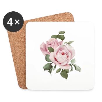 Roses - Coasters (set of 4) - white - Front