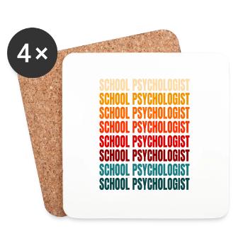 School psychologist - Coasters (set of 4) - white - Front