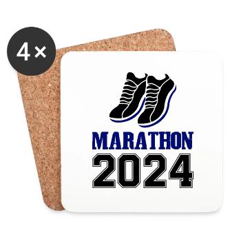 Marathon 2024 - Coasters (set of 4) - white - Front