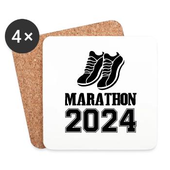 Marathon 2024 - Coasters (set of 4) - white - Front