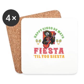 Lustige Cinco De Mayo Zitat Liebe Mexiko Party - Untersetzer (4er-Set) - Weiß - Vorne