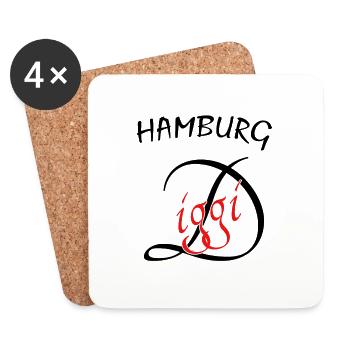Hamburg Hafenstadt Perle - Untersetzer (4er-Set) - Weiß - Vorne
