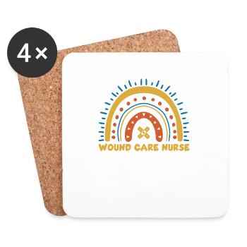 Nice wound nurse design - Coasters (set of 4) - white - Front
