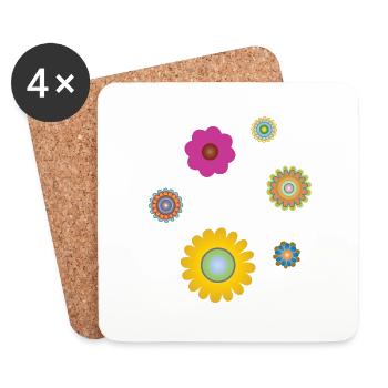 Pouvoir des fleurs - Dessous de verre (lot de 4) - blanc - Devant